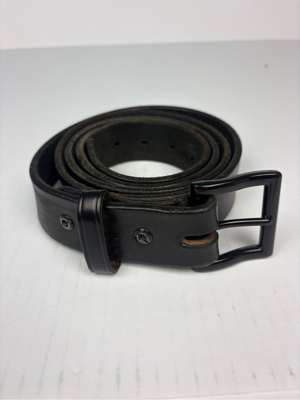 Hanks Belts Men Size 50 Belt Black Full Grain Leather The Everyday Adjustable